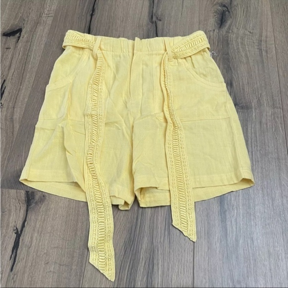 Soft Surroundings Yellow Lemon Drop Summer Breeze Gauze Shorts Size 2X NWT!